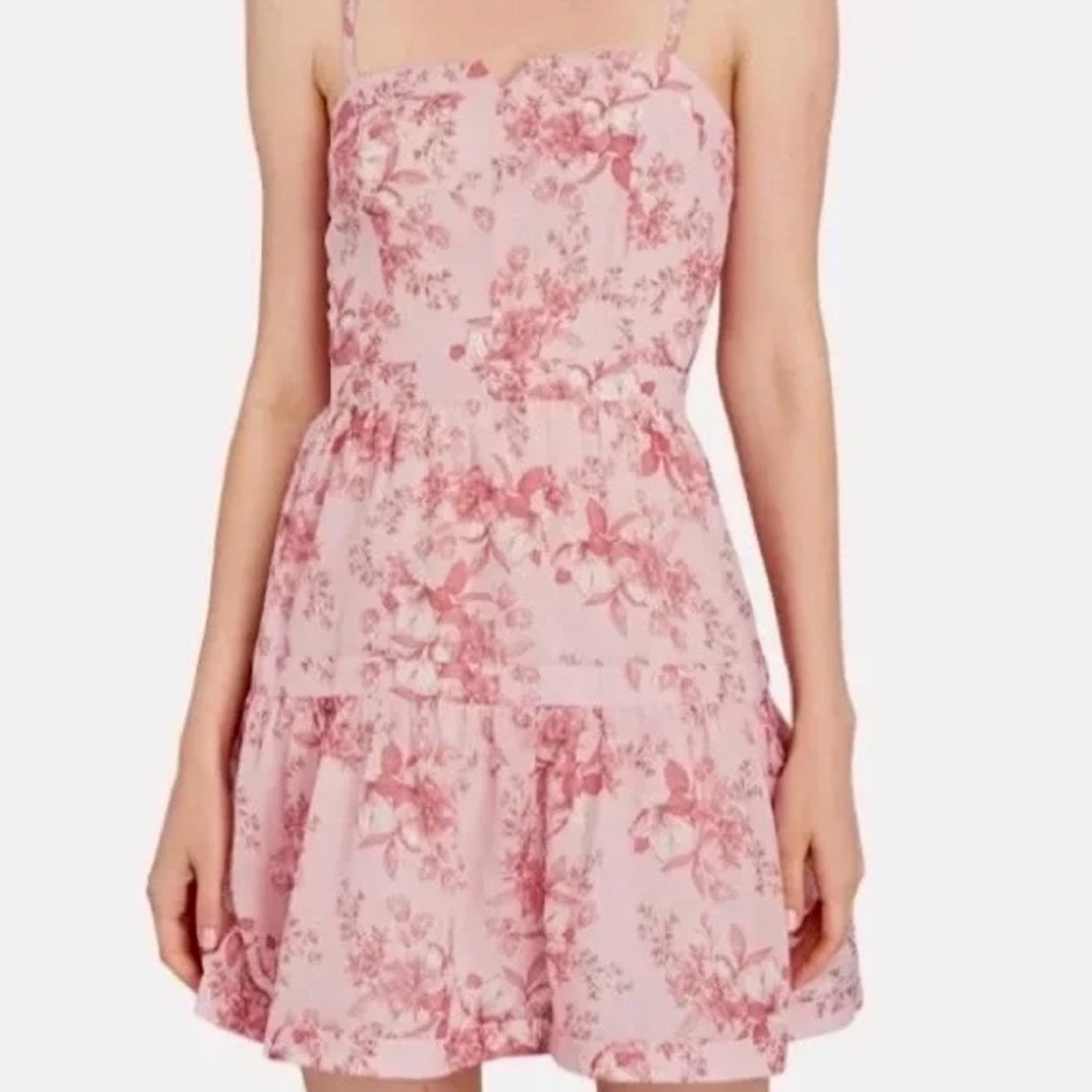 INTERMIX Raquel Pink Floral Mini Dress | SZ US 4